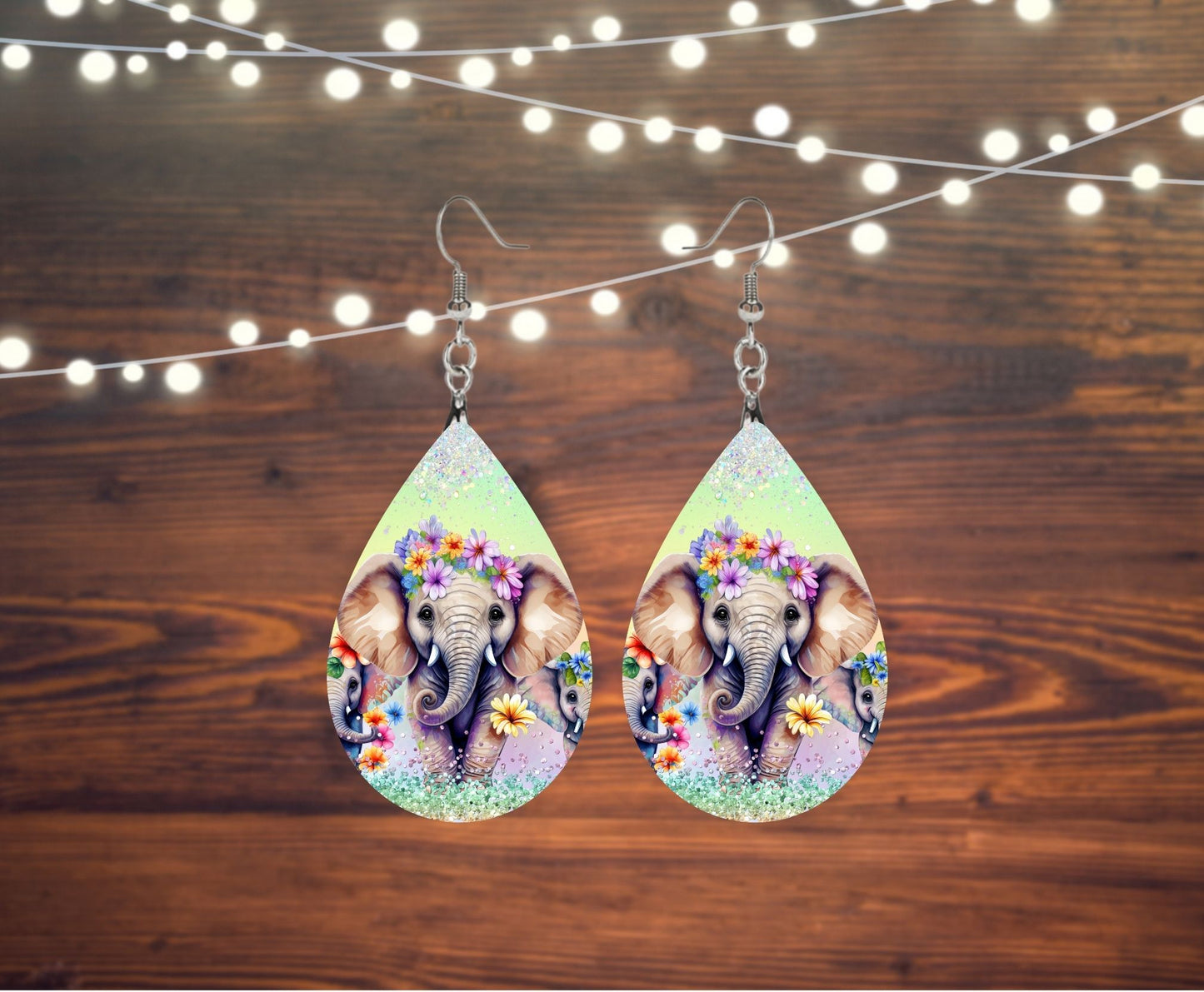Elephant Tear Drop Earrings