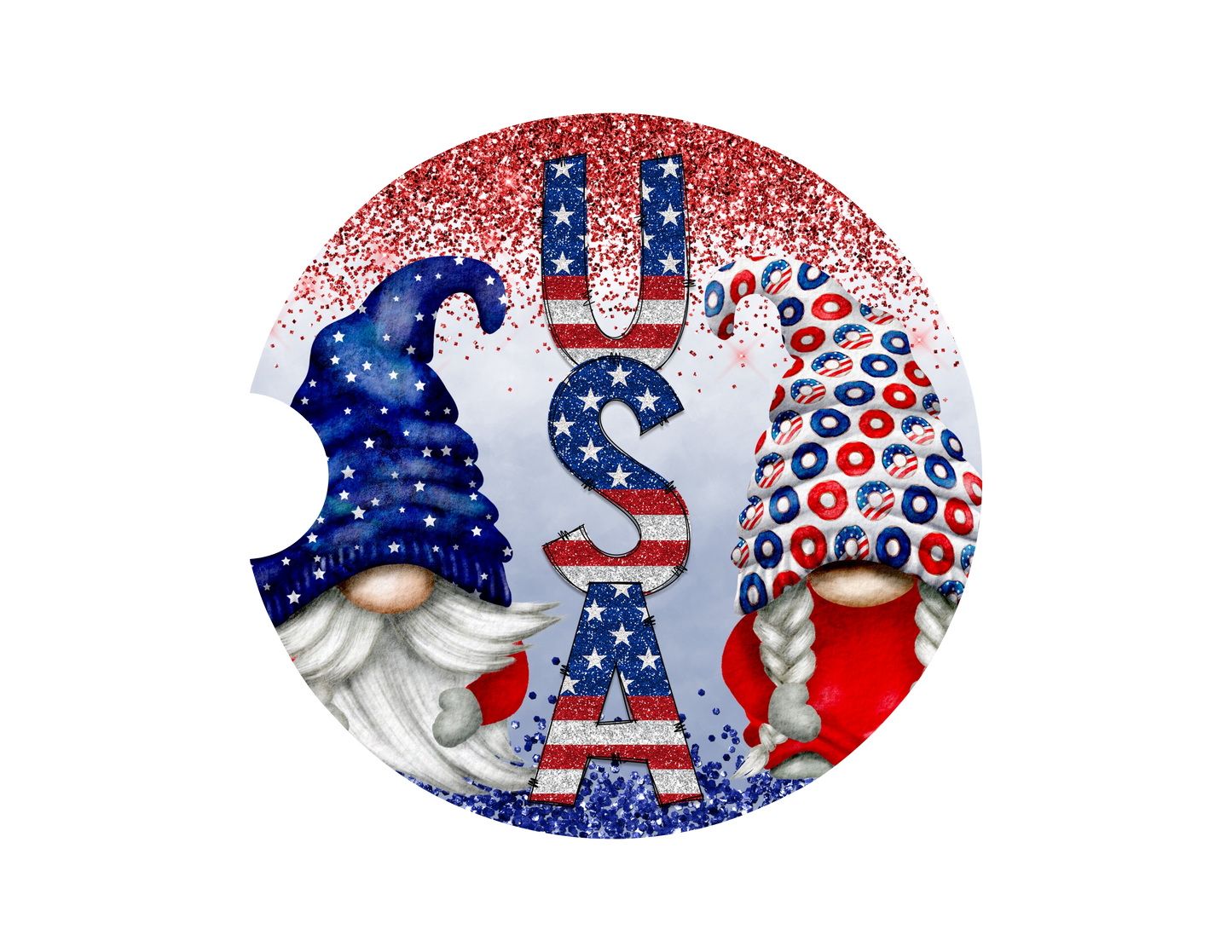 Patriotic Cow Car Coaster (4 styles)