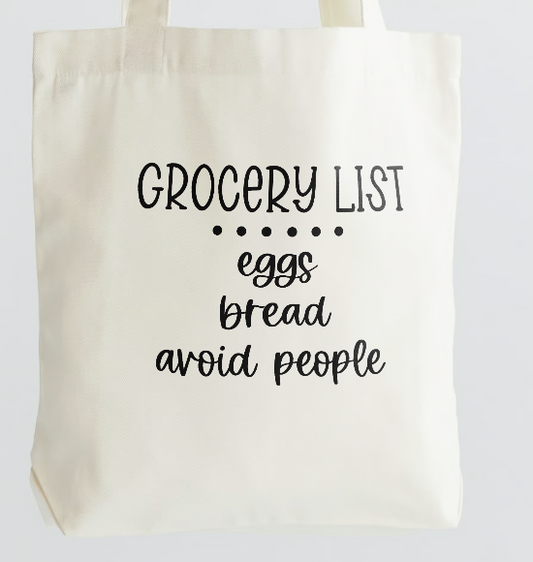 Avoid People Canvas Tote