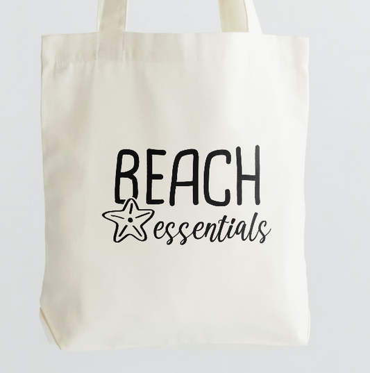 Beach Essentials Canvas Tote