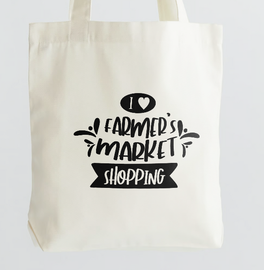 Farmers Market Canvas Tote