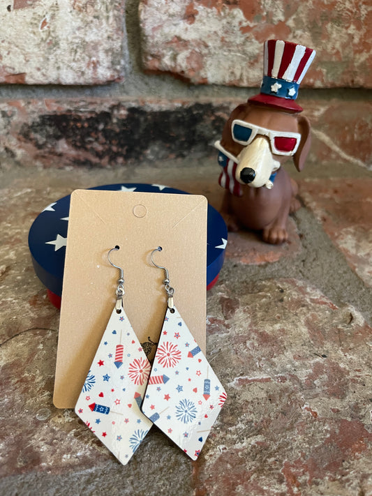 Patriotic Fireworks Earrings