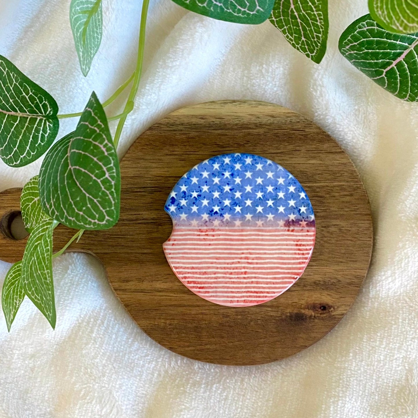 Patriotic Cow Car Coaster (4 styles)