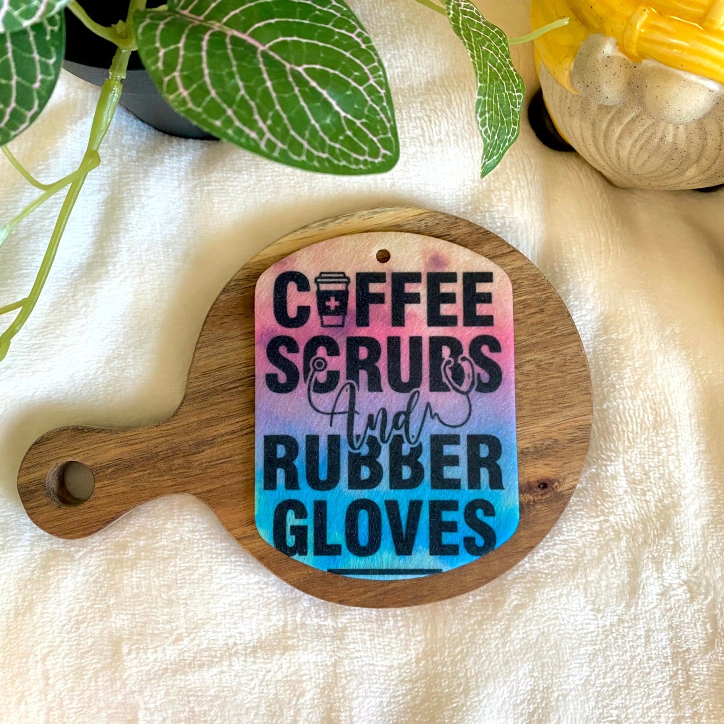 Coffee Scrubs Nurse Doctor Air Freshener