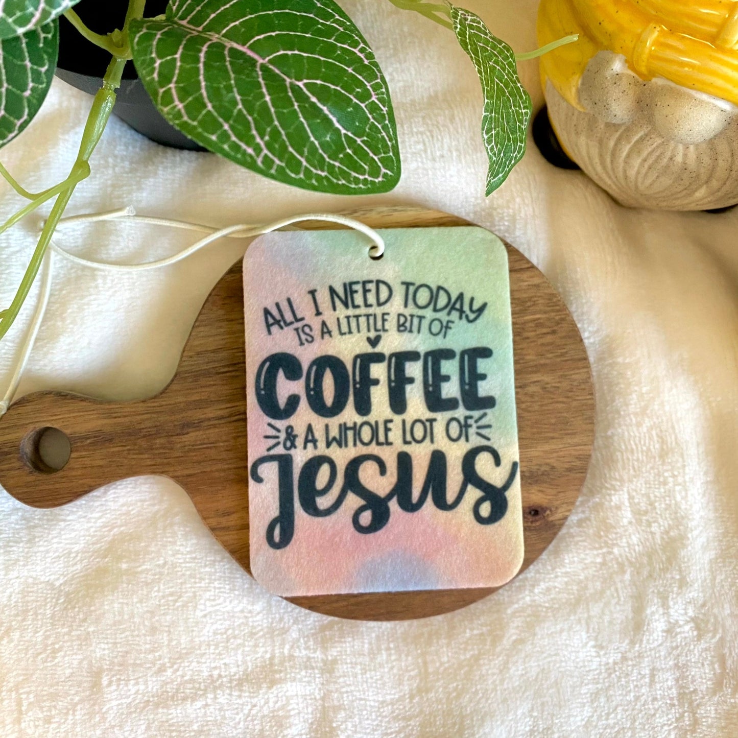 Coffee and Jesus Air Freshener