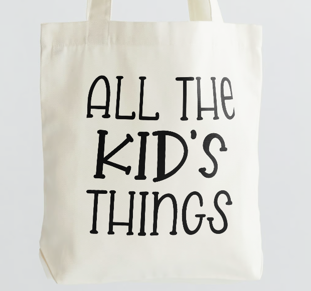 All The Kids Things Canvas Tote