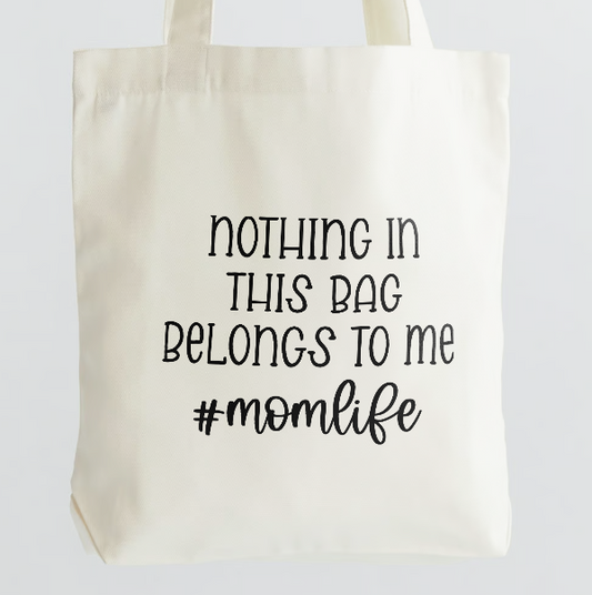 Mom Life Canvas Tote