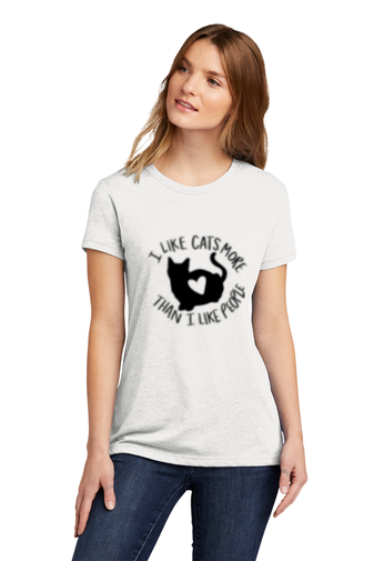 Like Cats More Than People Womans T Shirt (7 colors)