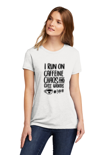 Caffeine and Cuss Words Womans T Shirt (7 colors)